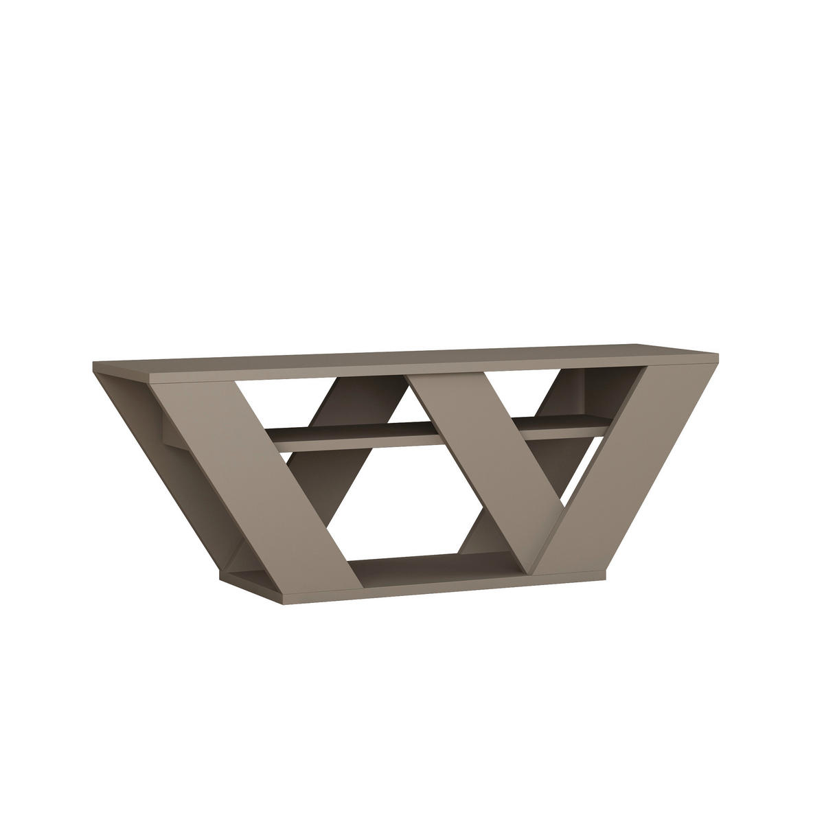 PHONOTISCH Holzwerkstoff Mokka  - Mokka, Design, Holzwerkstoff (110/30/40cm) - Livetastic