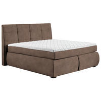 BOXSPRINGBETT 160/200 cm  in Braun  - Wengefarben/Braun, Konventionell, Holz/Textil (160/200cm) - Xora