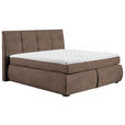 BOXSPRINGBETT 160/200 cm  in Braun  - Wengefarben/Braun, KONVENTIONELL, Holz/Textil (160/200cm) - Xora