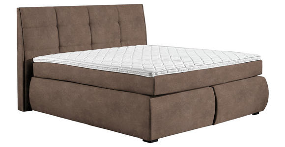 BOXSPRINGBETT 160/200 cm  in Braun  - Wengefarben/Braun, KONVENTIONELL, Holz/Textil (160/200cm) - Xora