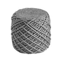 POUF Textilgeflecht Abstraktes 40/40 cm  - Silberfarben, Trend, Textil (40/40cm) - Obsession