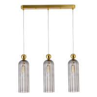 HÄNGELEUCHTE Piega 55/3/150 cm  - Grau, Basics, Glas (55/3/150cm)