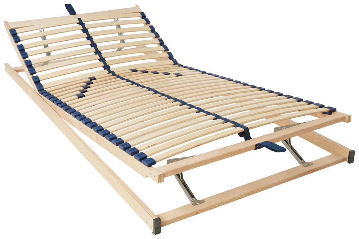 LATTENROST 90/200 cm Kopfteil, Fußteil, Mittelzone verstellbar, Birke  - Birkefarben/Buchefarben, Basics, Holz/Kunststoff (90/200cm) - Sleeptex