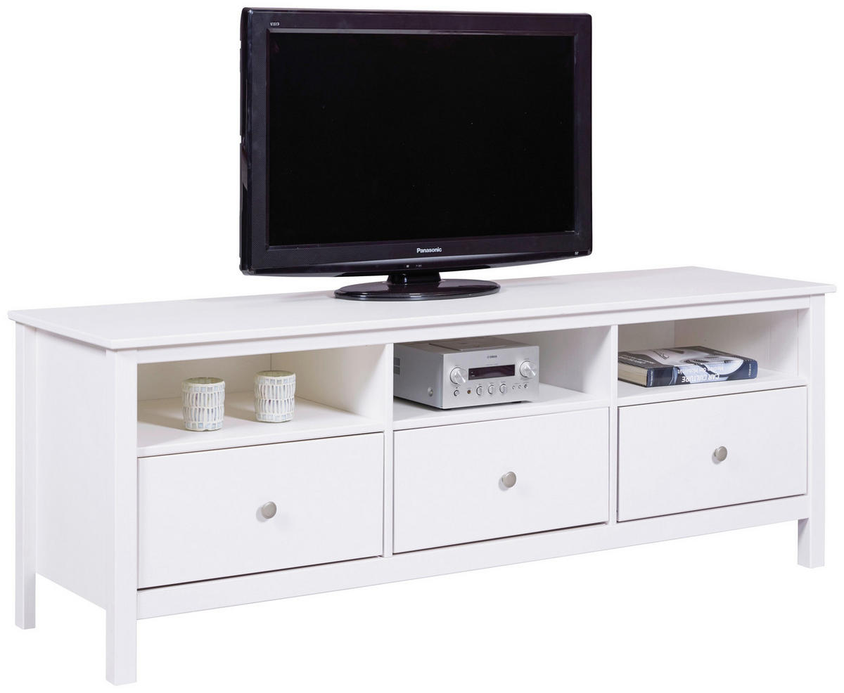 NIZKA OMARICA bela  - srebrne barve/bela, Design, kovina/les (160/57/45cm) - Livetastic