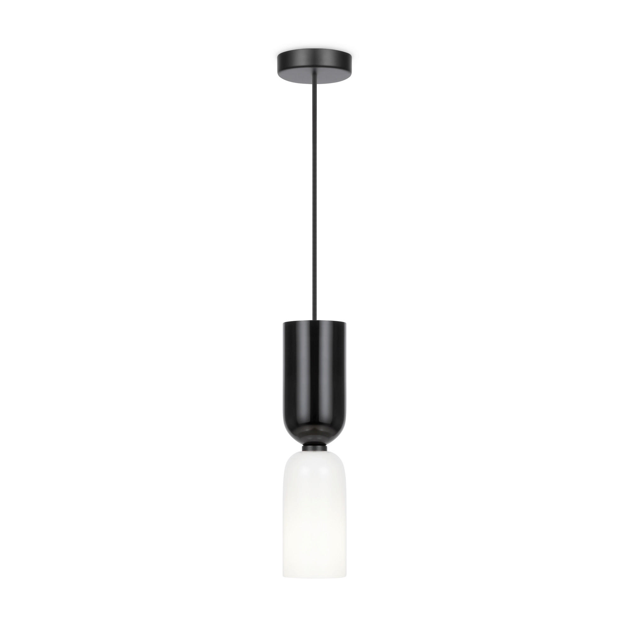 PENDELLAMPA Memory 8/232 cm  - vit/svart, Design, metall/glas (8/232cm) - MAYTONI