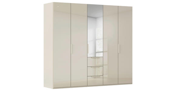 DREHTÜRENSCHRANK 251/235/61 cm,  in Champagner, 5-türig  - Champagner, Basics, Glas/Holzwerkstoff (251/235/61cm) - Novel