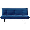 SCHLAFSOFA in Samt Blau  - Blau/Schwarz, MODERN, Textil/Metall (185/82/62cm) - MID.YOU