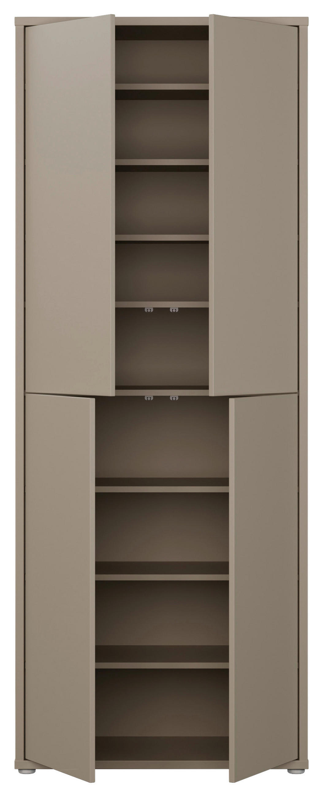 SCHUHSCHRANK Taupe  - Taupe/Grau, MODERN, Holzwerkstoff/Kunststoff (74,5/191,9/34,9cm) - Carryhome