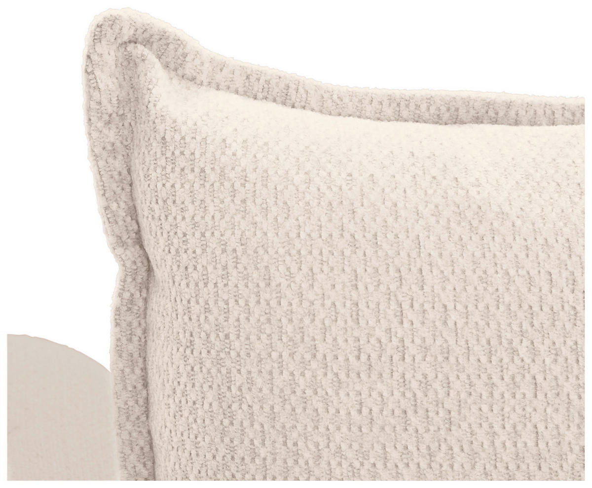 SCHLAFSOFA in Chenille Creme  - Creme/Schwarz, Konventionell, Holz/Textil (245/85/92cm) - Livetastic