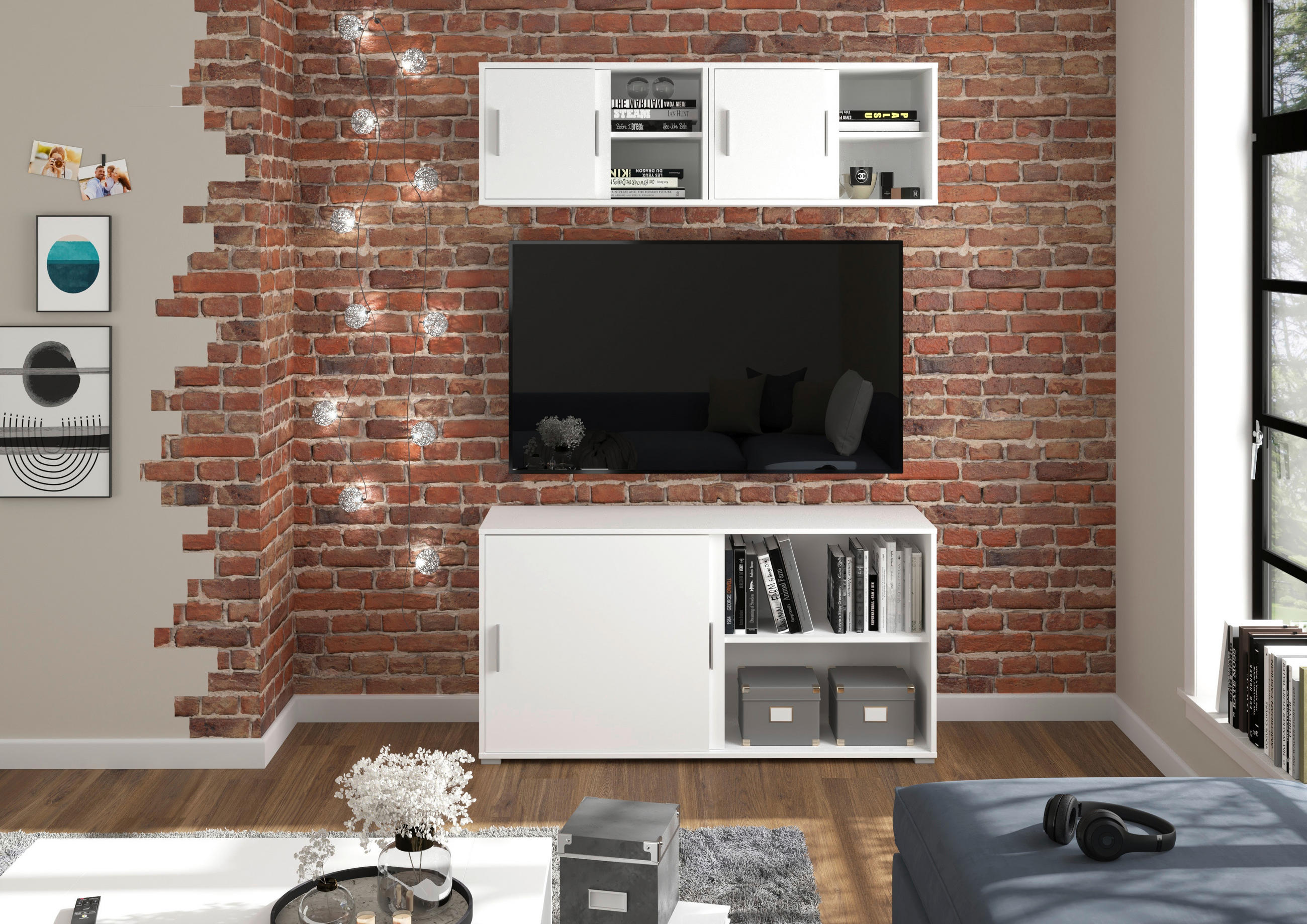 AKTENSCHRANK 134/72/40 cm - Weiß, MODERN, Holzwerkstoff (134/72/40cm) - MID.YOU
