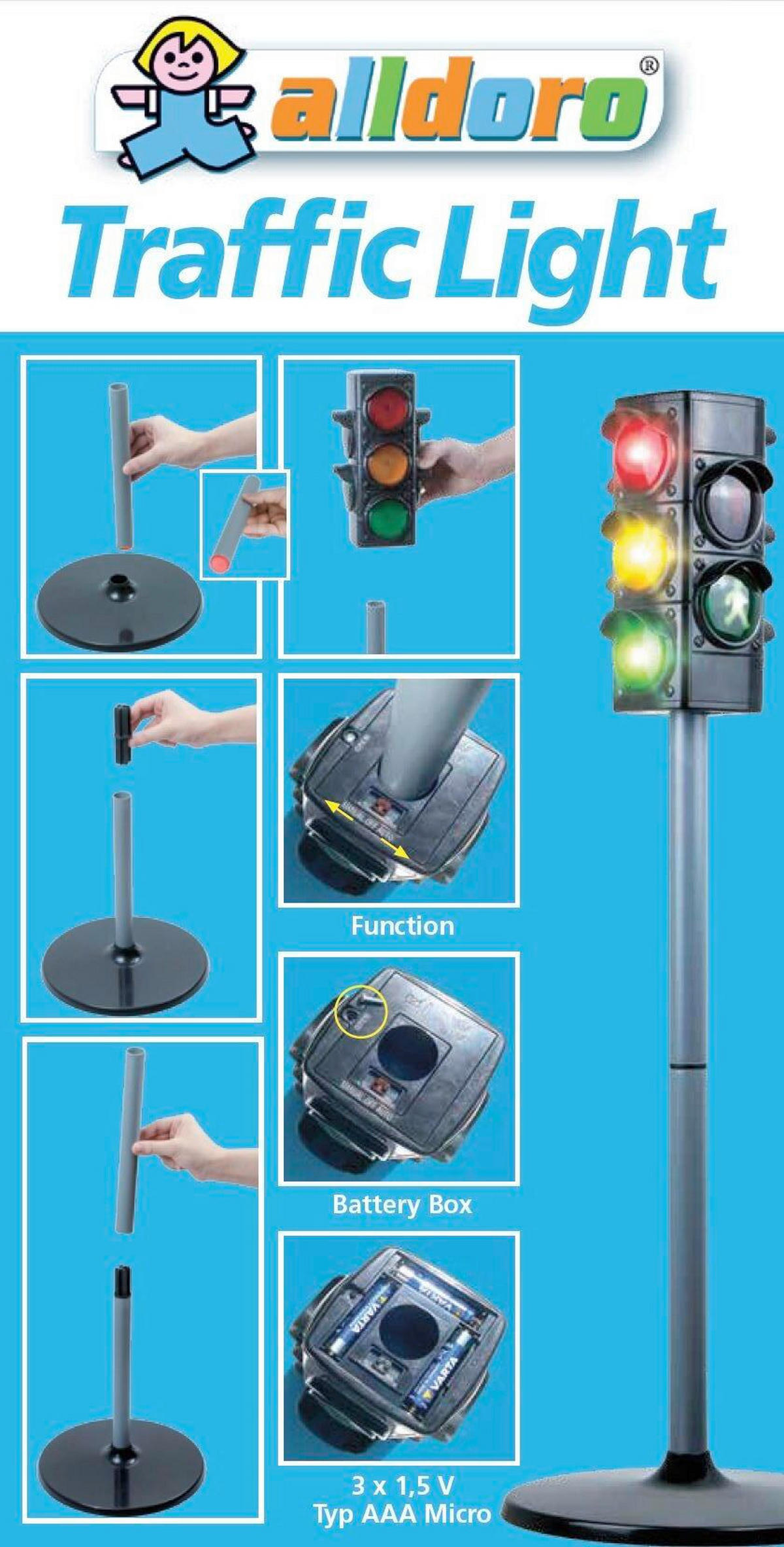 PROMETNI ZNAK - rumena/rdeča, Basics, umetna masa (75cm)