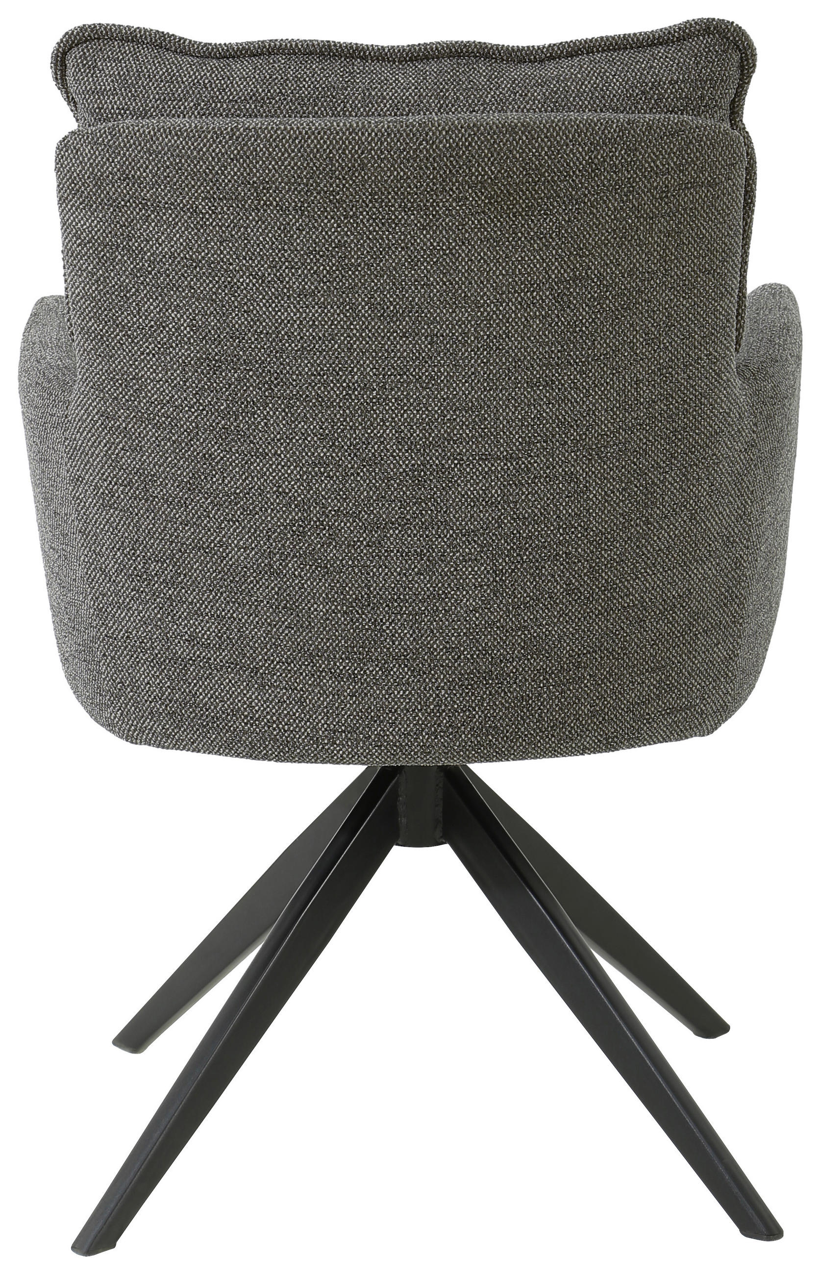 ARMLEHNSTUHL  in Eisen Leinenoptik  - Schwarz/Grau, Design, Textil/Metall (61/90/67cm) - Novel