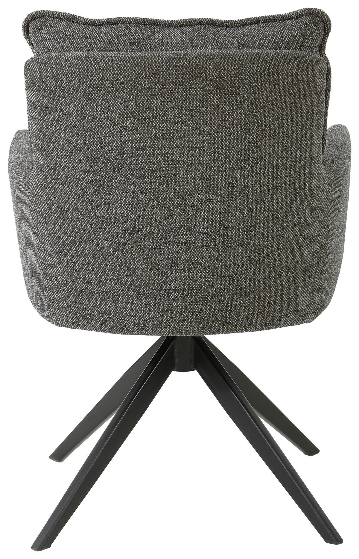 ARMLEHNSTUHL  in Eisen Leinenoptik  - Schwarz/Grau, Design, Textil/Metall (61/90/67cm) - Novel