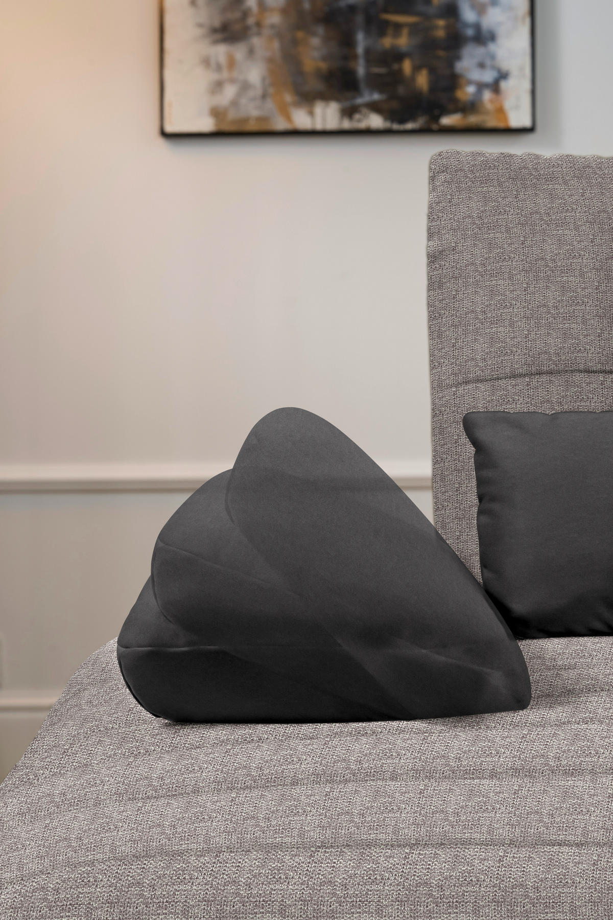 ECKSOFA in Webstoff Graubraun  191/273 cm  - Graubraun/Schwarz, KONVENTIONELL, Textil/Metall (191/273cm) - Carryhome