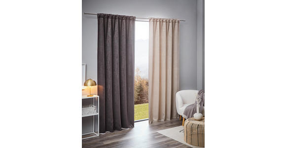 FERTIGVORHANG Verdunkelung - Anthrazit, Design, Textil (135/245cm) - Esposa