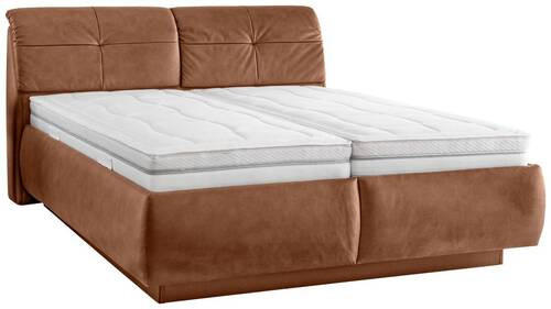 POLSTERBETT 180/200 cm  in Braun  - Weiss/Schwarz, Konventionell, Holz/Holzwerkstoff (180/200cm) - Beldomo - Sleep