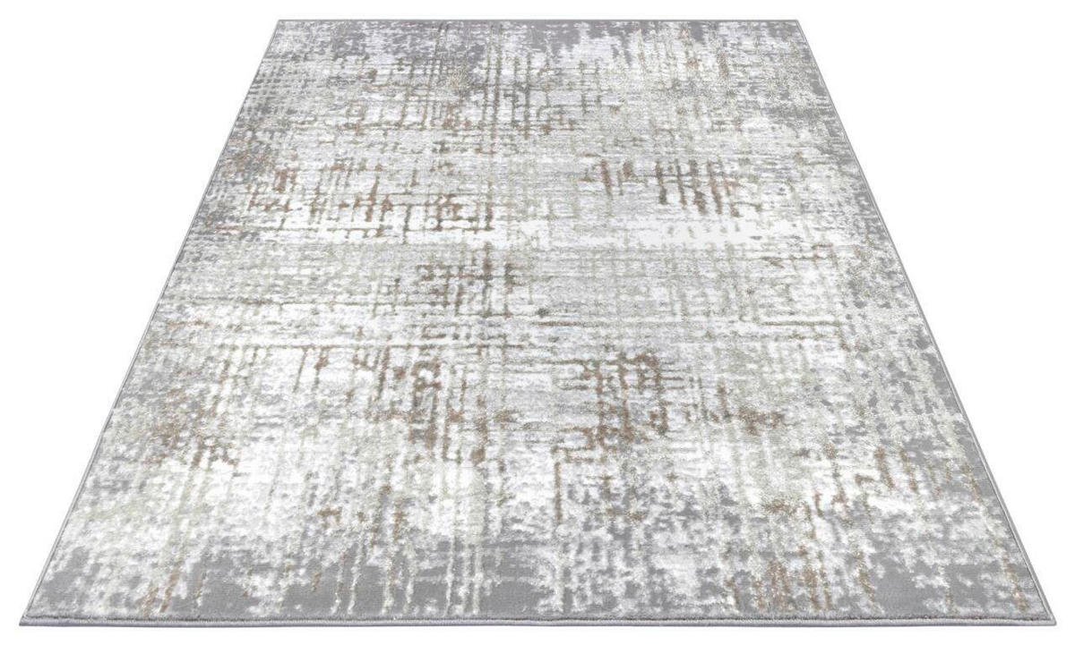 VINTAGE-TEPPICH 200/280 cm Shine Creme, Grau  - Creme/Grau, Design, Kunststoff (200/280cm)
