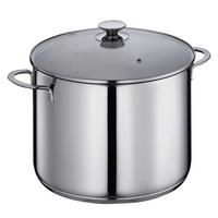 SUPPENTOPF CAPRI 12 L  - Edelstahlfarben/Transparent, Basics, Glas/Metall (28/20,5cm) - KÜCHENPROFI