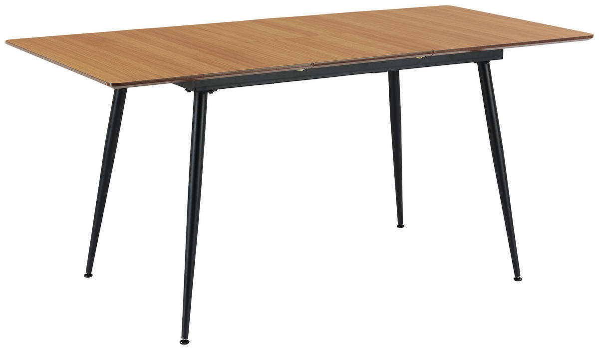 ESSTISCH Anthrazit  ausziehbar  - Anthrazit/Schwarz, MODERN, Holzwerkstoff/Metall (120-160/75/80cm) - MID.YOU