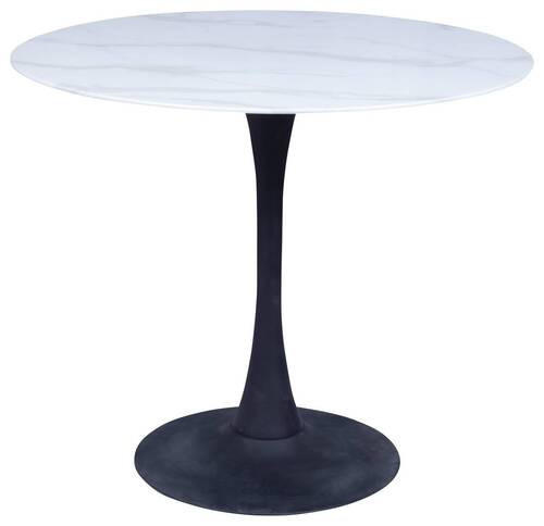 TRPEZARIJSKI STO  bela   - bela/crna, Moderno, staklo/metal (80/75cm) - Novel