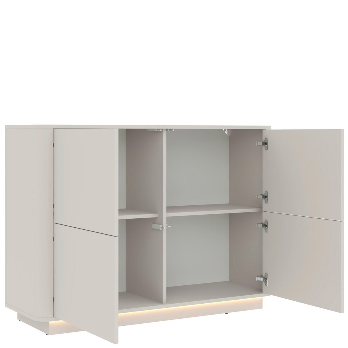 KOMMODE Sand Minimal, 124,4/89,5/40 cm,  - Kaschmir, Design, Holzwerkstoff (124,4/89,5/40cm) - MID.YOU