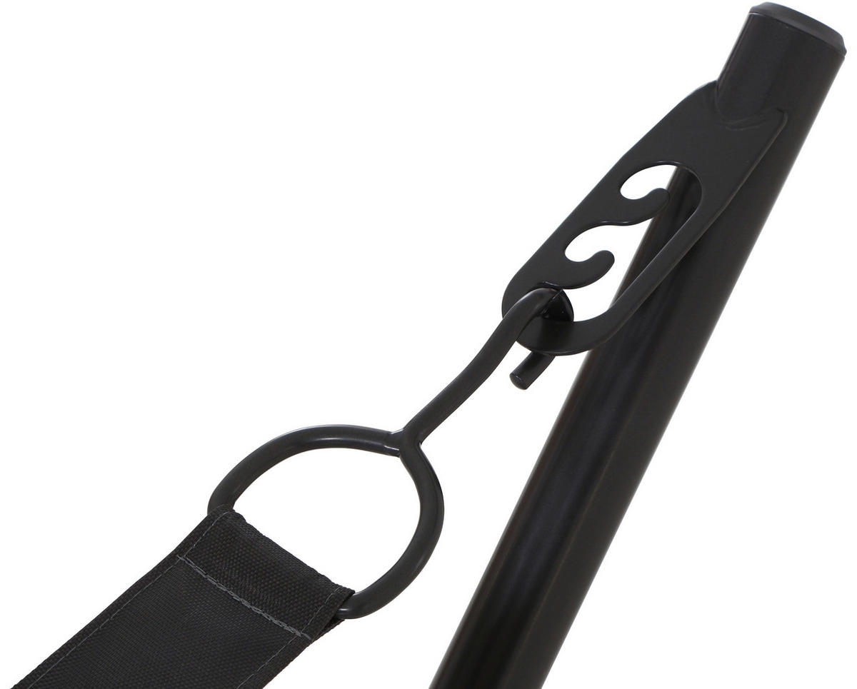 HÄNGEMATTE  - Dunkelgrau/Rot, KONVENTIONELL, Textil/Metall (105/104/305cm) - Siena Garden