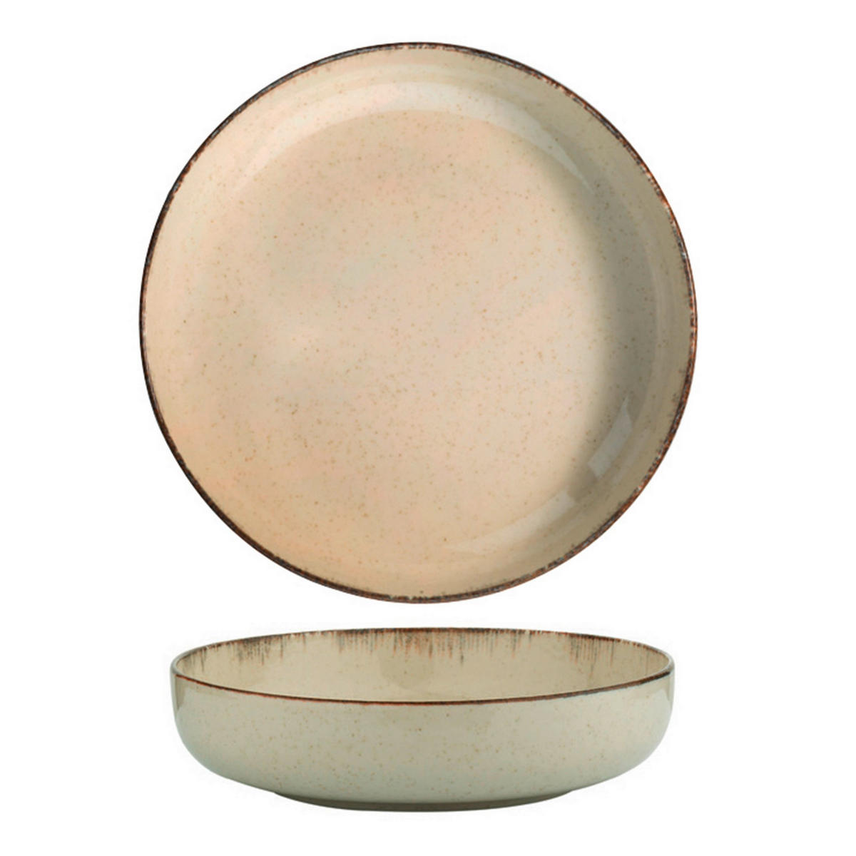 KOMBISERVICE Creme 24-teilig 6 Personen  - Creme, Basics, Keramik - P & B