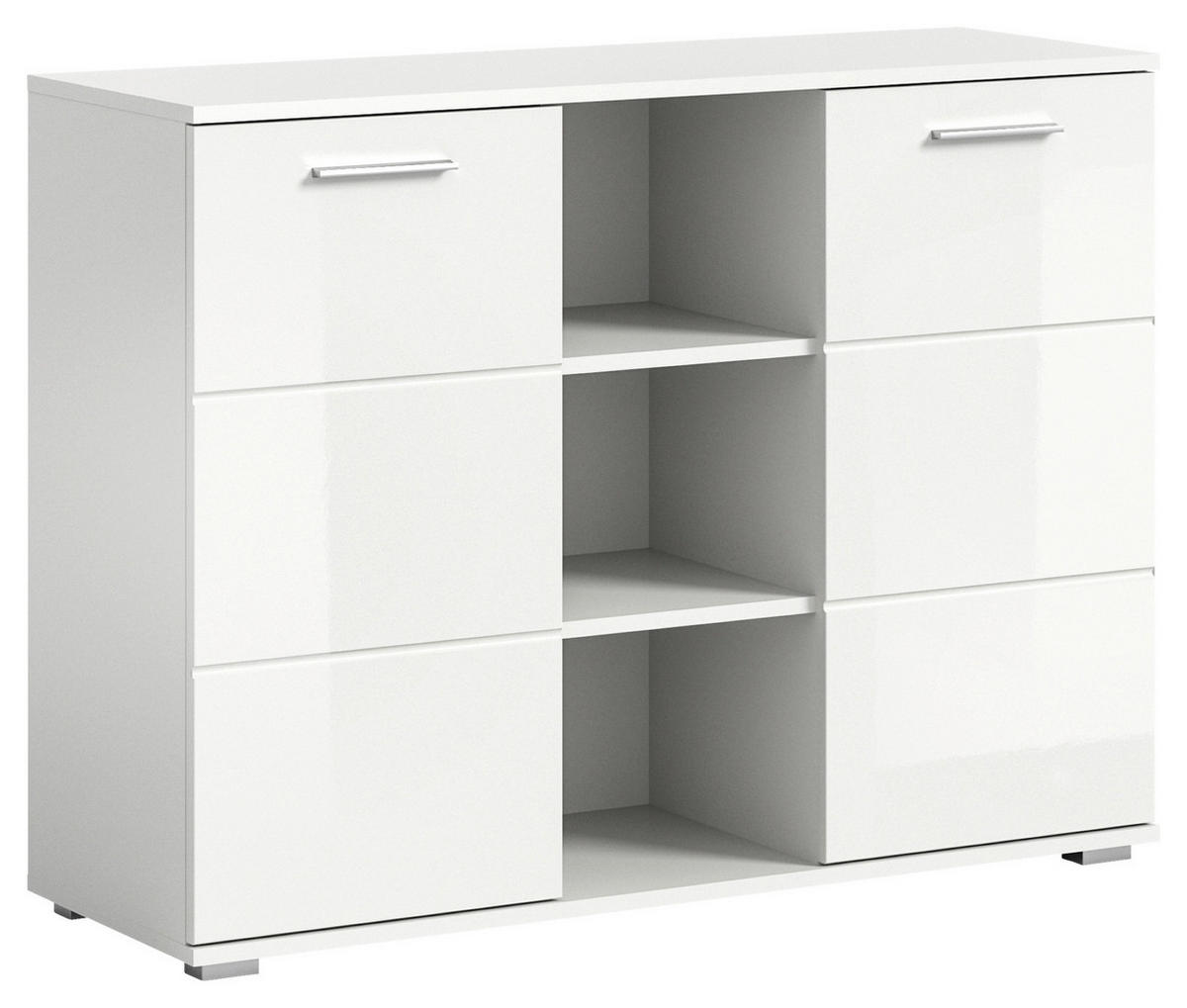 KOMMODE 110/83/37 cm  in Weiss Hochglanz  - Weiss Hochglanz, Design, Holzwerkstoff/Kunststoff (110/83/37cm) - MID.YOU