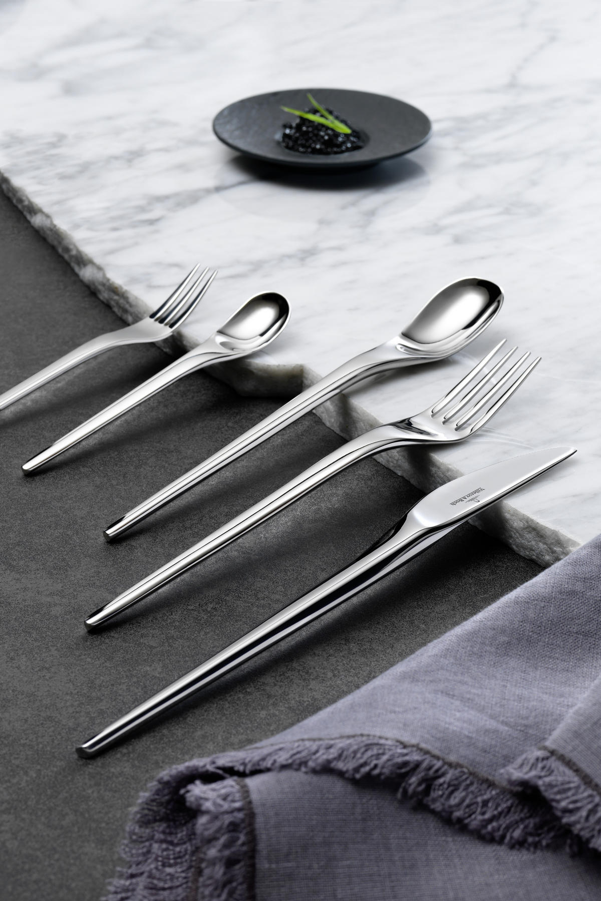 BESTECKSET New Moon 30-teilig Edelstahl  - Silberfarben, Design, Metall (44/29/6,5cm) - Villeroy & Boch