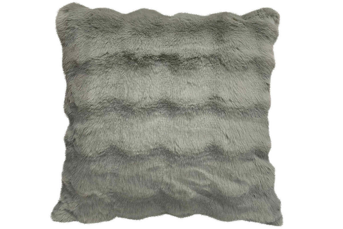 POTAH NA POLŠTÁŘ Z KOŽEŠINY  50/50 cm - šalvějově zelená, Basics, textil (50/50cm) - Novel