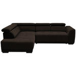 ECKSOFA in Struktur Dunkelbraun  205/284 cm  - Dunkelbraun/Schwarz, Design, Kunststoff/Textil (205/284cm) - Xora