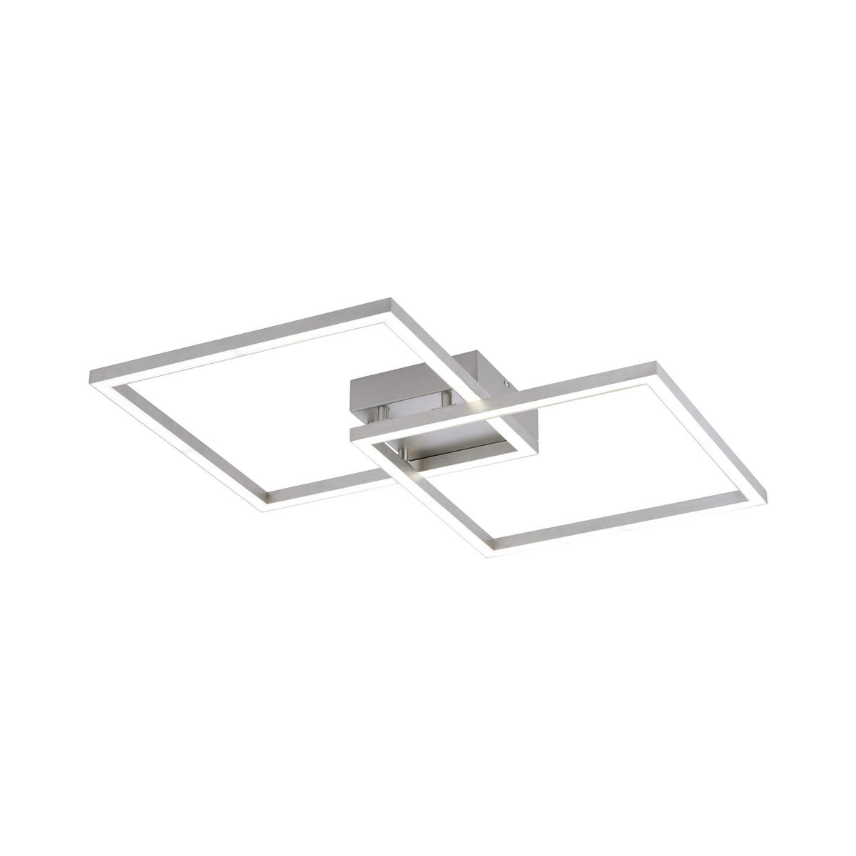 LED-DECKENLEUCHTE Lolasmart-Maxi  Smart 63/63/8,5 cm   - Silberfarben, Design, Kunststoff/Metall (63/63/8,5cm)