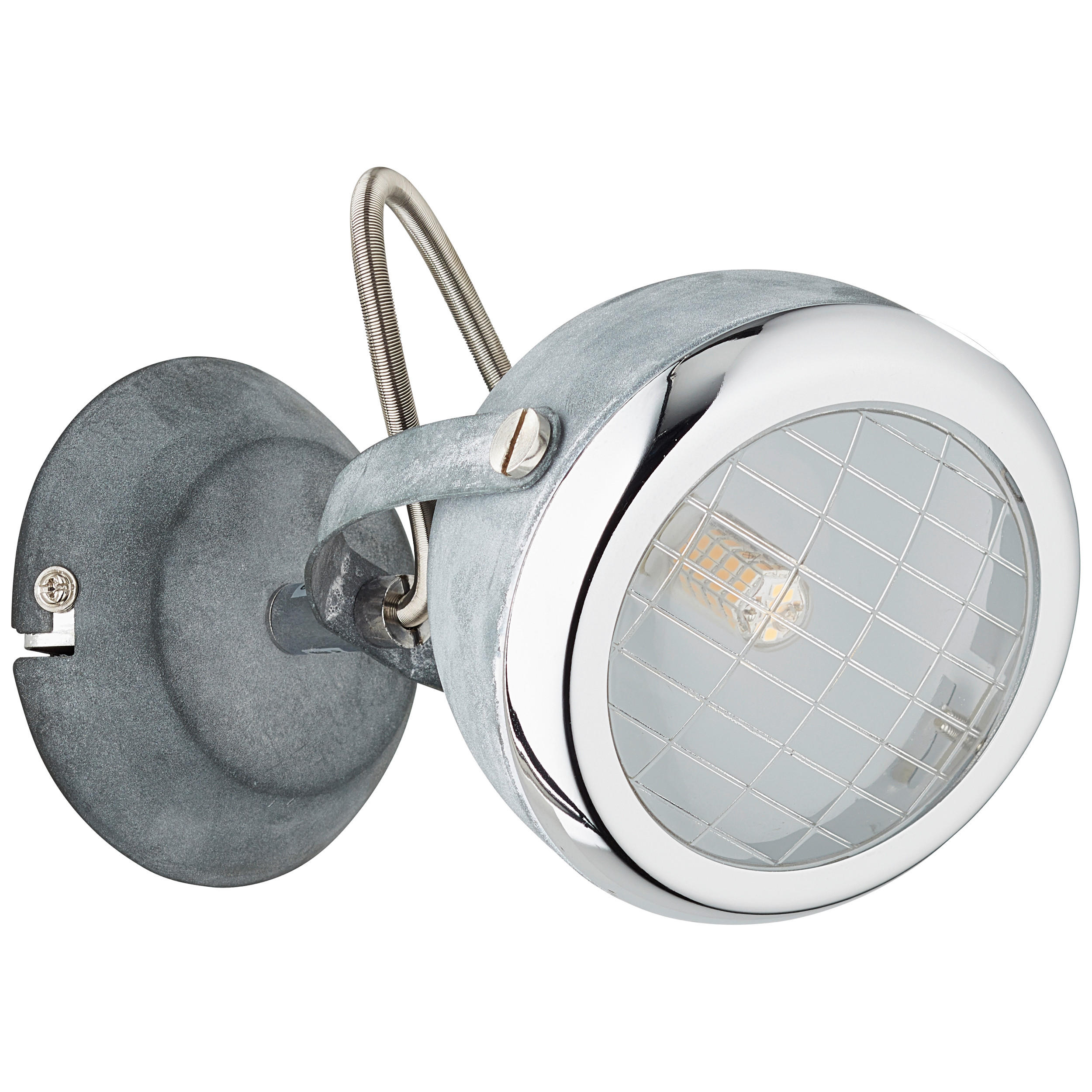 WANDSTRAHLER 22/19/12 cm   - Klar/Chromfarben, LIFESTYLE, Glas/Metall (22/19/12cm) - Brilliant