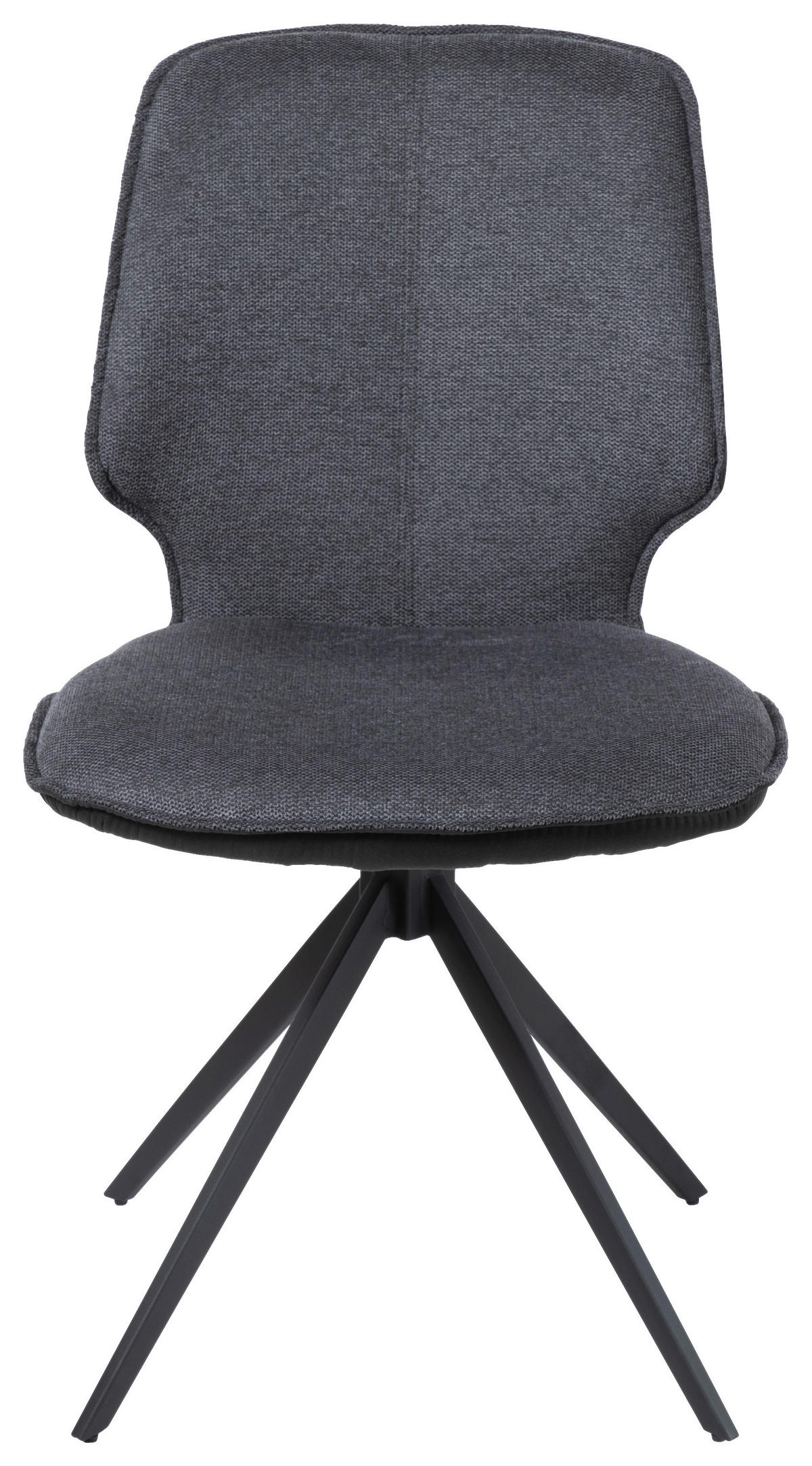 STOL, kovina, tekstil siva, temno siva  - temno siva/črna, Design, kovina/tekstil (49/86,5/63cm) - Novel