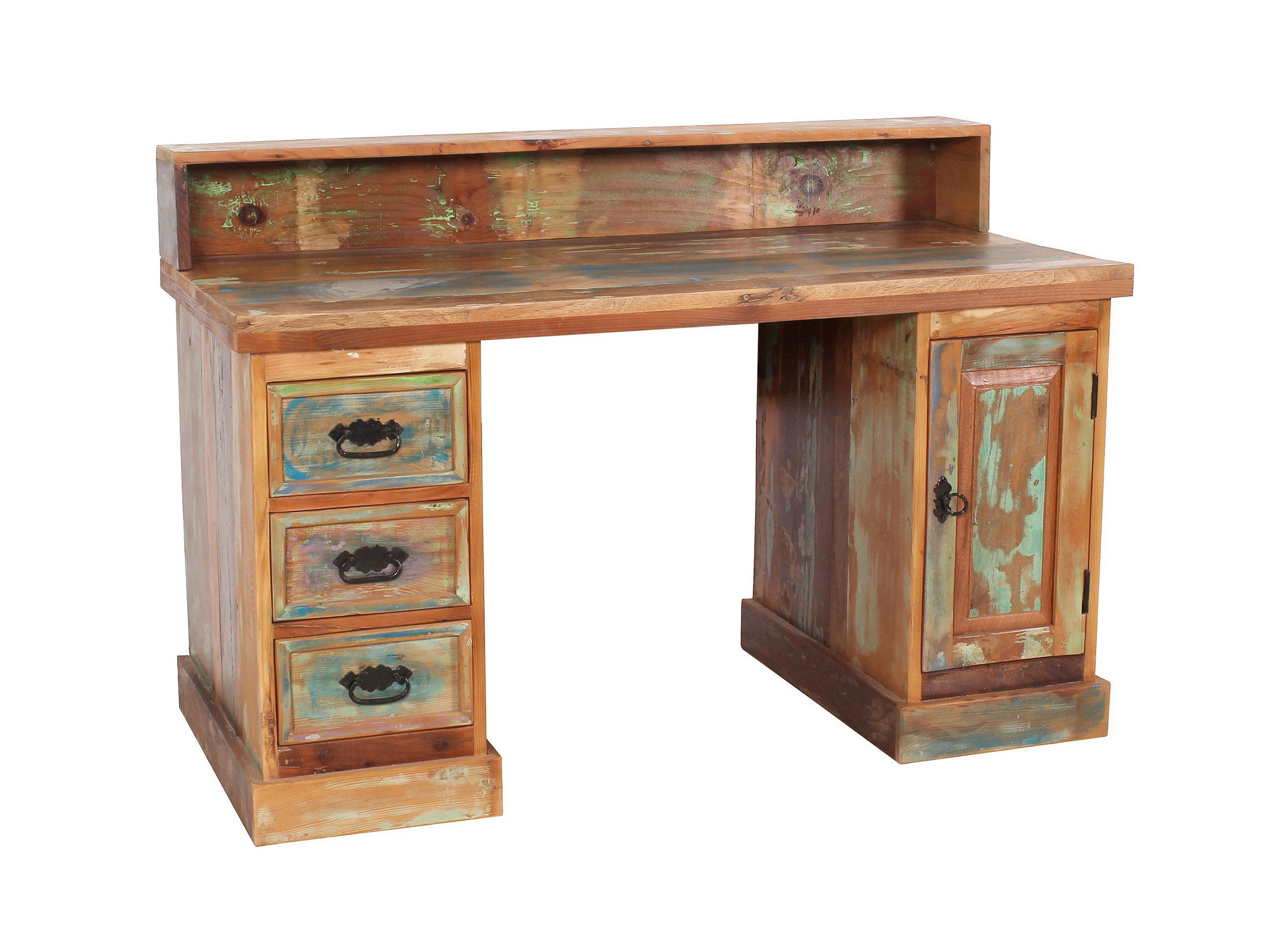 SCHREIBTISCH 132/90/65 cm  in Multicolor  - Multicolor/Schwarz, MODERN, Holz/Metall (132/90/65cm) - MID.YOU