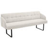 SITZBANK 217/85/69 cm Cord Creme Metall  - Creme/Schwarz, Design, Textil/Metall (217/85/69cm) - Musterring