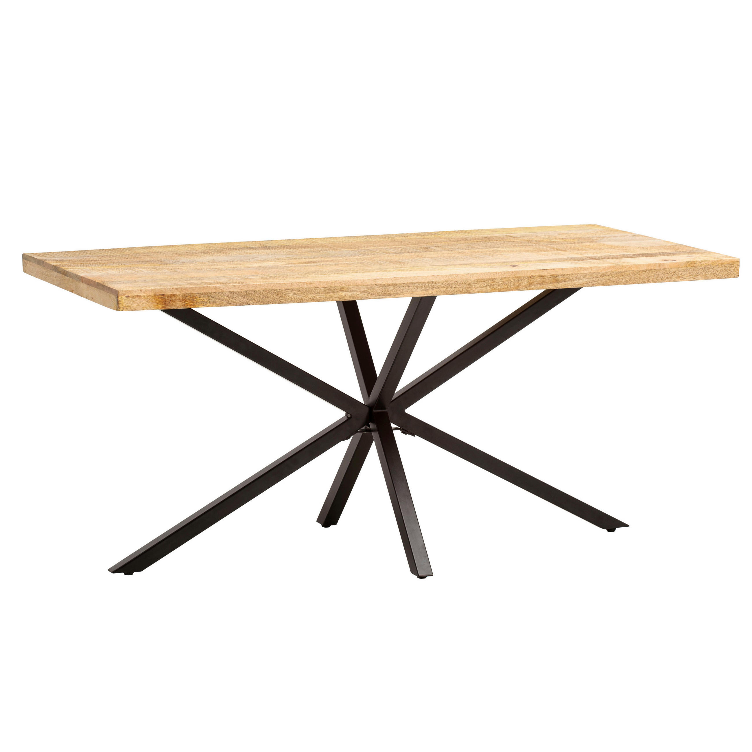 ESSTISCH in Holz 180/90/76 cm  - Schwarz/Braun, Design, Holz/Metall (180/90/76cm) - MID.YOU