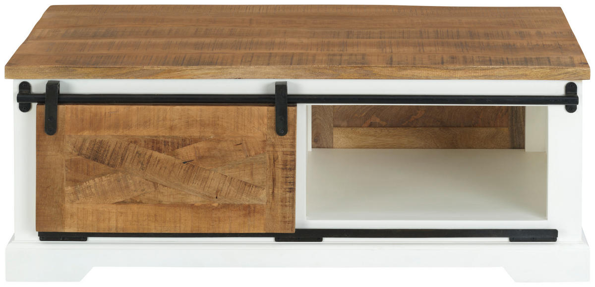 KONFERENČNÝ STOLÍK, prírodná farba, čierna, biela, drevo, 60/120/45 cm - čierna/biela, Lifestyle, drevo (60/120/45cm) - MID.YOU