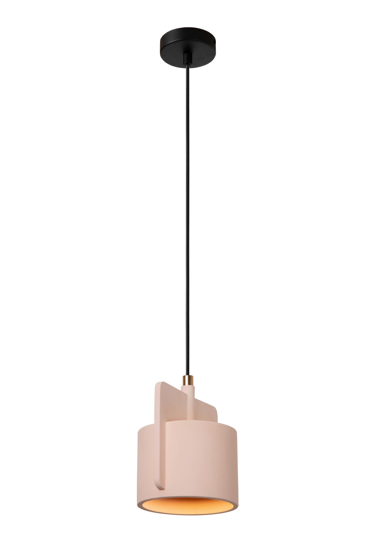 PENDELLEUCHTE Ninja 19/16/120 cm  - Multicolor/Schwarz, Design, Stein (19/16/120cm) - Lucide