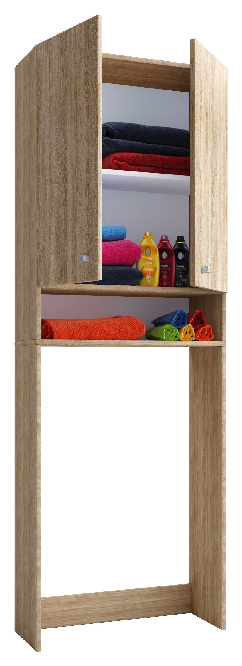 WASCHMASCHINENSCHRANK 64/182/27 cm  in Sonoma Eiche  - Sonoma Eiche, Basics, Holzwerkstoff/Kunststoff (64/182/27cm) - MID.YOU