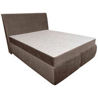 Boxspring, 160/200 cm, maro - maro, Basics, lemn/textil (160/200cm)