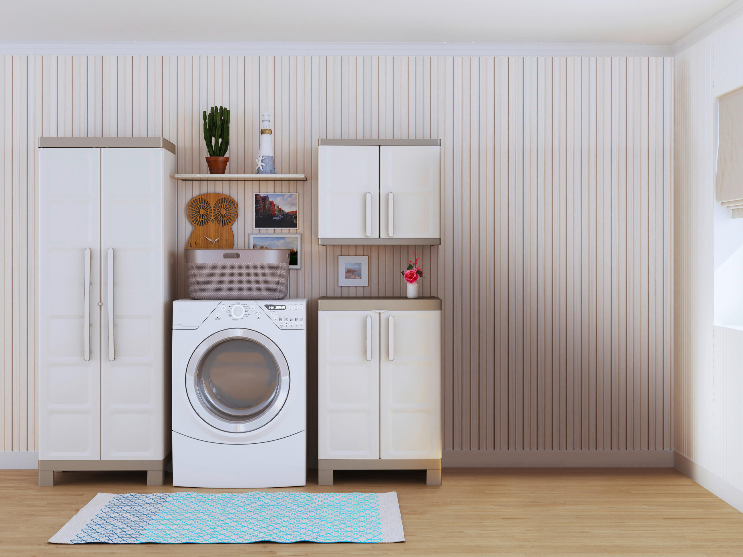 GERÄTESCHRANK  - Taupe/Beige, MODERN, Kunststoff (65/182/45cm) - Keter