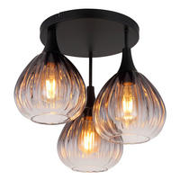 DECKENLEUCHTE  44/35 cm    - Klar, Design, Glas/Metall (44/35cm) - Globo