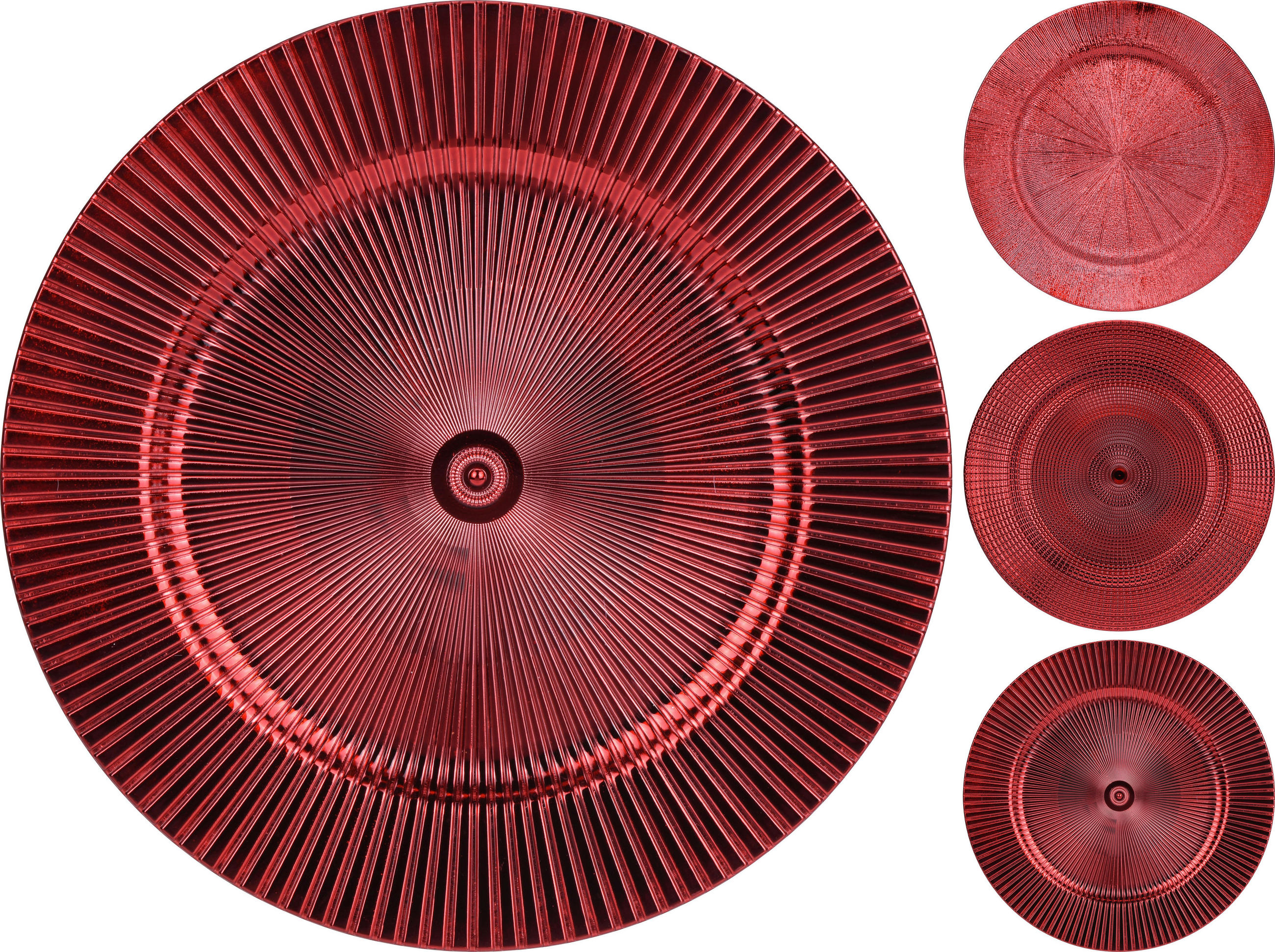 FARFURIE DECORATIVĂ - roșu, Lifestyle, plastic/metal (33/1.5cm)