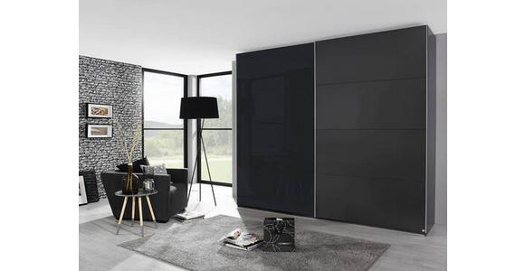 SCHWEBETÜRENSCHRANK 271/223/68 cm 2-türig Graphitfarben  - Alufarben/Graphitfarben, Design, Glas/Holzwerkstoff (271/223/68cm) - Xora