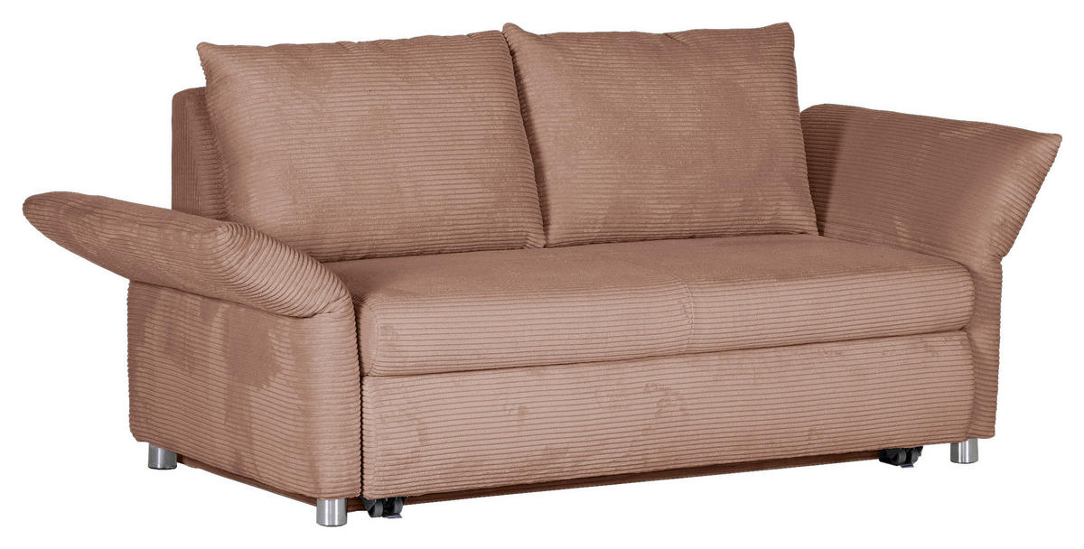 BÄDDSOFFA i manchester gammelrosa  - kromfärg/gammelrosa, Design, textil/plast (176/81/98cm) - MID.YOU