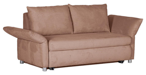 SCHLAFSOFA in Cord Altrosa  - Chromfarben/Altrosa, Design, Kunststoff/Textil (176/81/98cm) - Xora