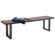 SITZBANK 180/50/40 cm  in Anthrazit, Eichefarben  - Eichefarben/Anthrazit, Design, Holz/Metall (180/50/40cm) - Novel
