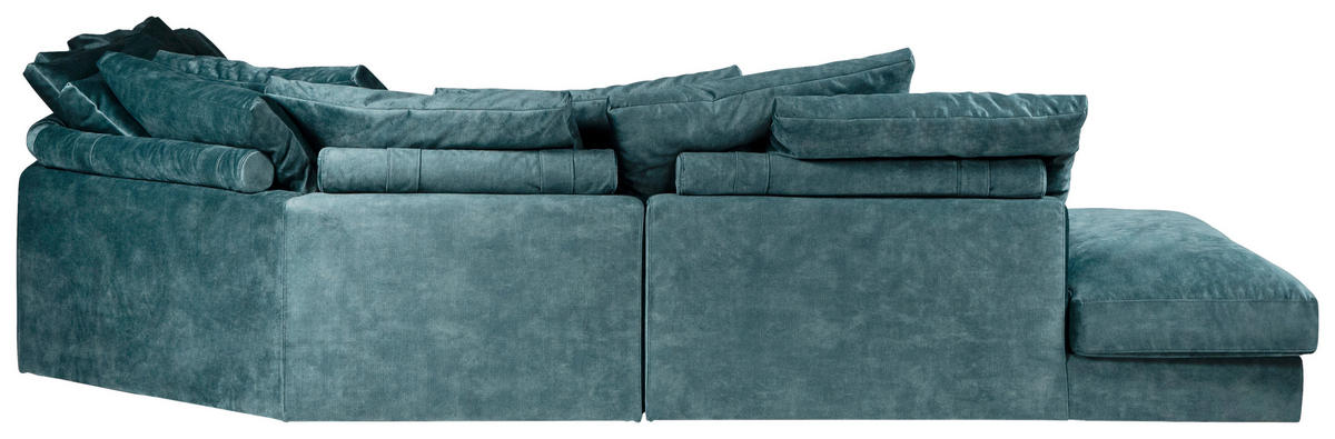 SOFFA i blå  - blå, Klassisk, metall/trä (320/81/320cm) - Novel