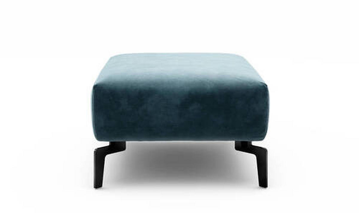 HOCKER in Textil Blau  - Blau/Schwarz, Design, Textil/Metall (90/70/46cm) - SENSOO